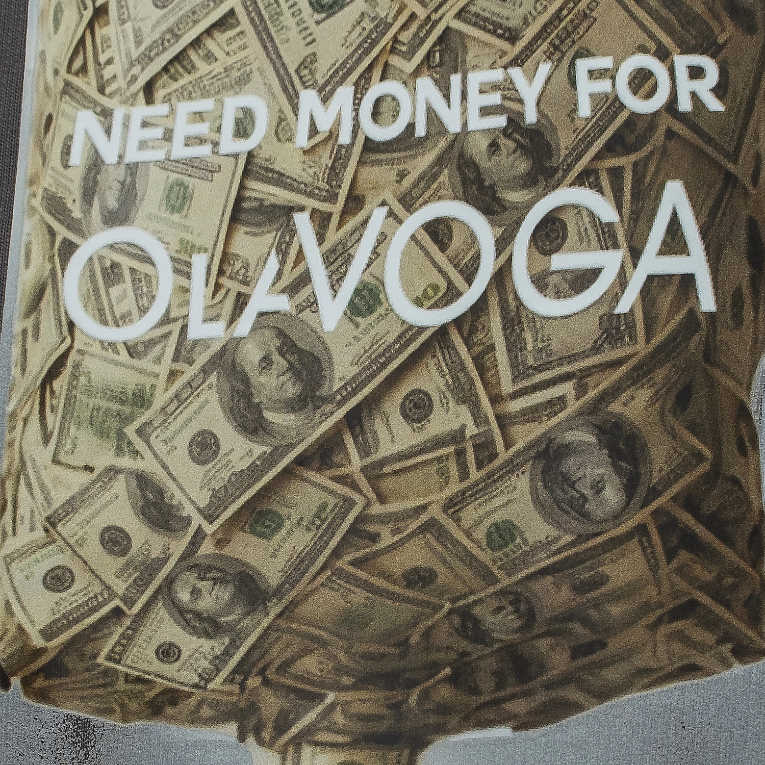 OLAVOGA Pánská mikina MONEY - Tmavě šedá