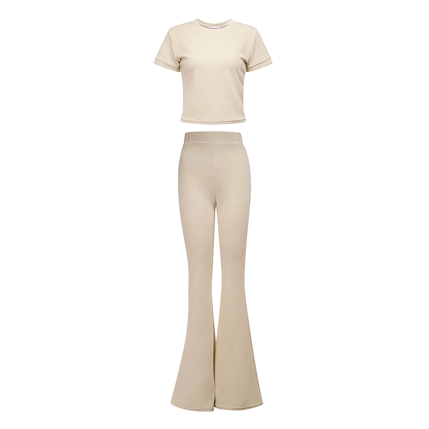Damenset aus Velours OLAVOGA CORE - Beige