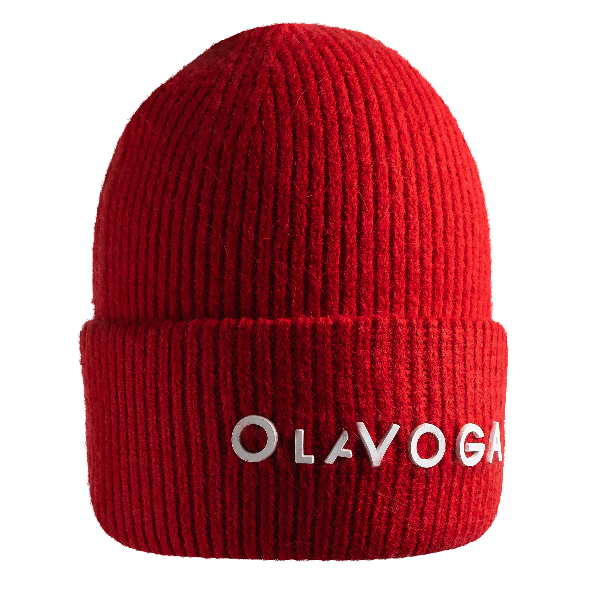 Czapka damska beanie OLAVOGA MEDINA - Czerwony