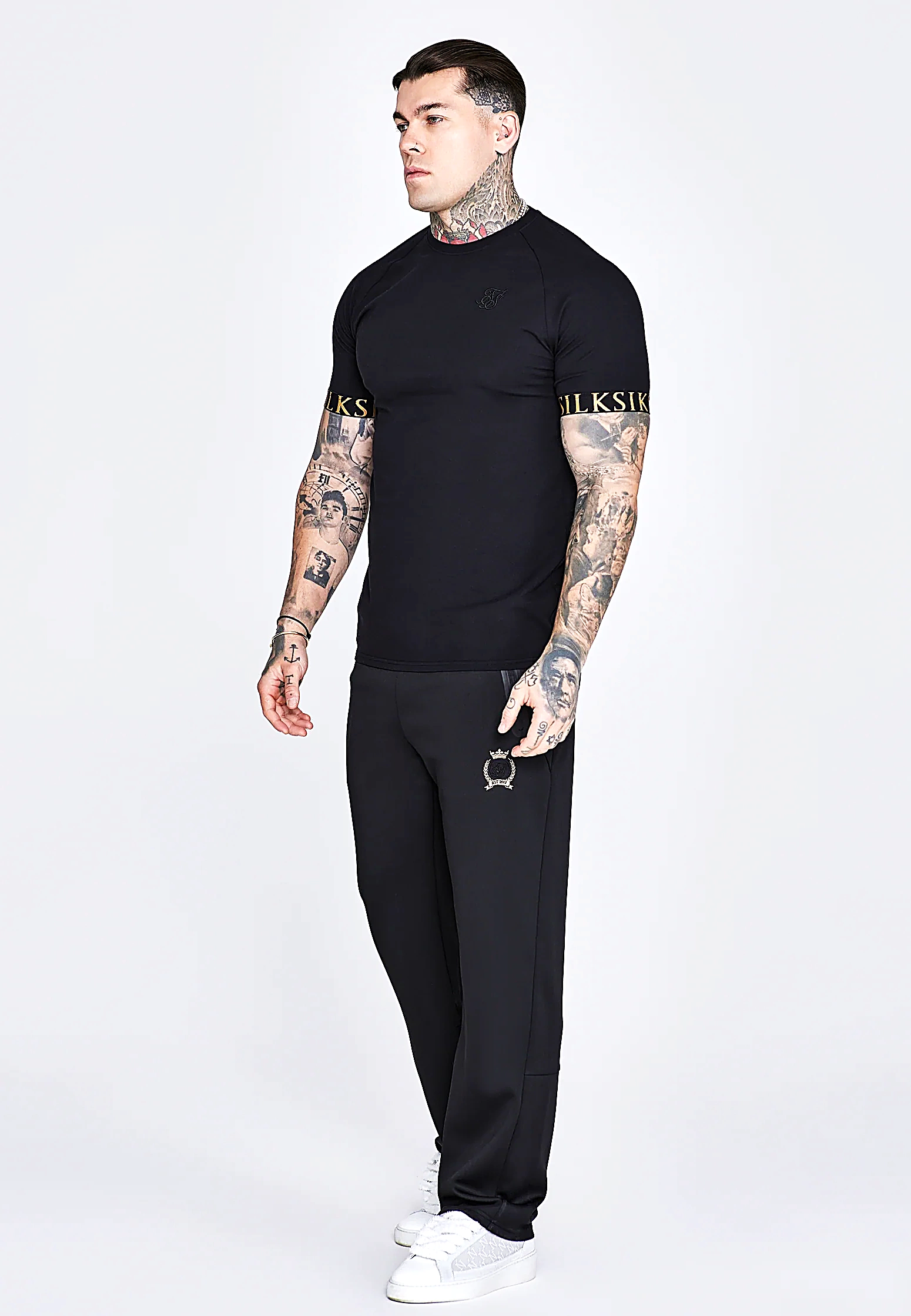 SIKSILK TECH-T-Shirt 28401 für Herren - Schwarz