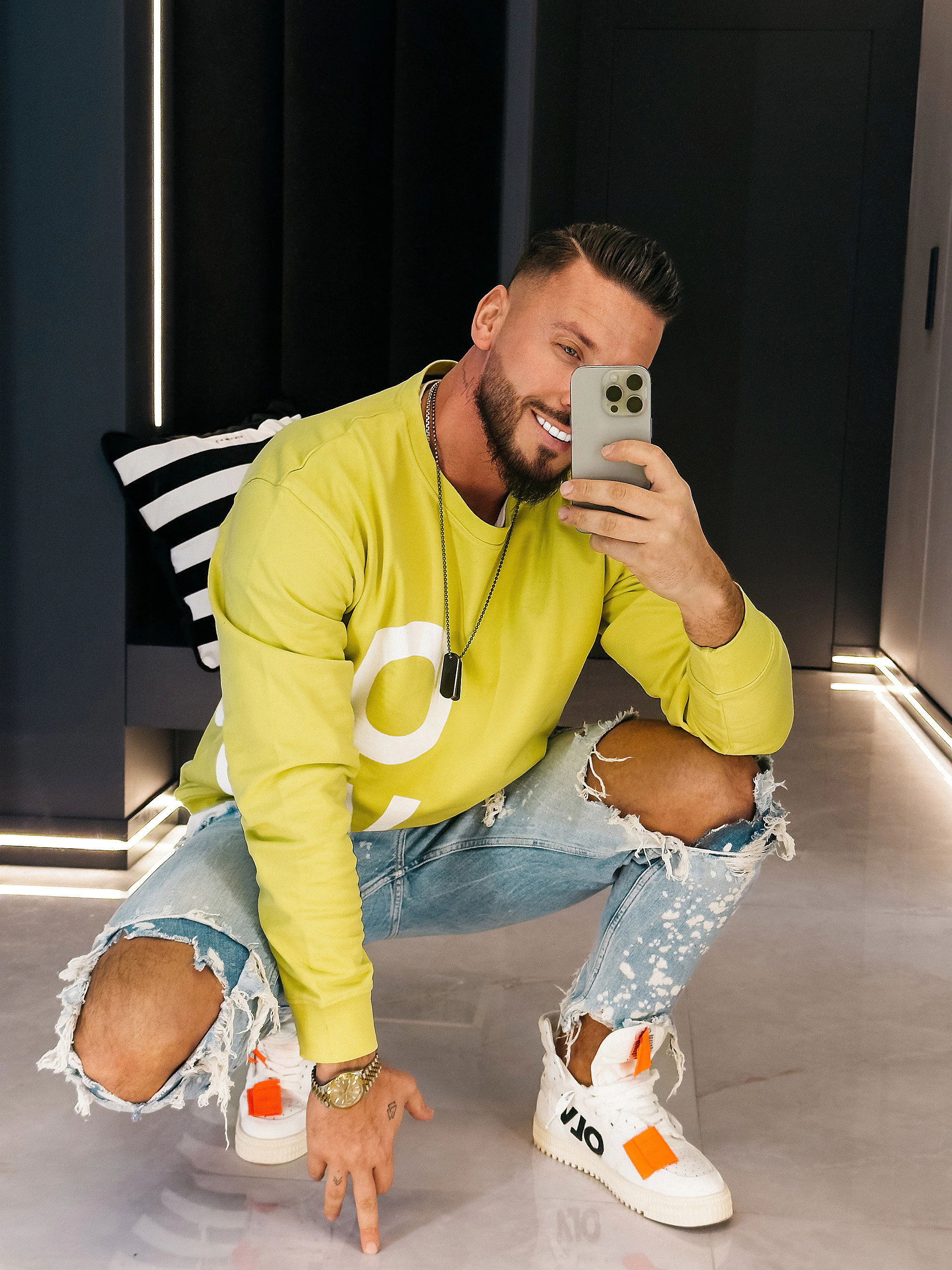 Bluza męska OLAVOGA Men EFFECT - Limonka