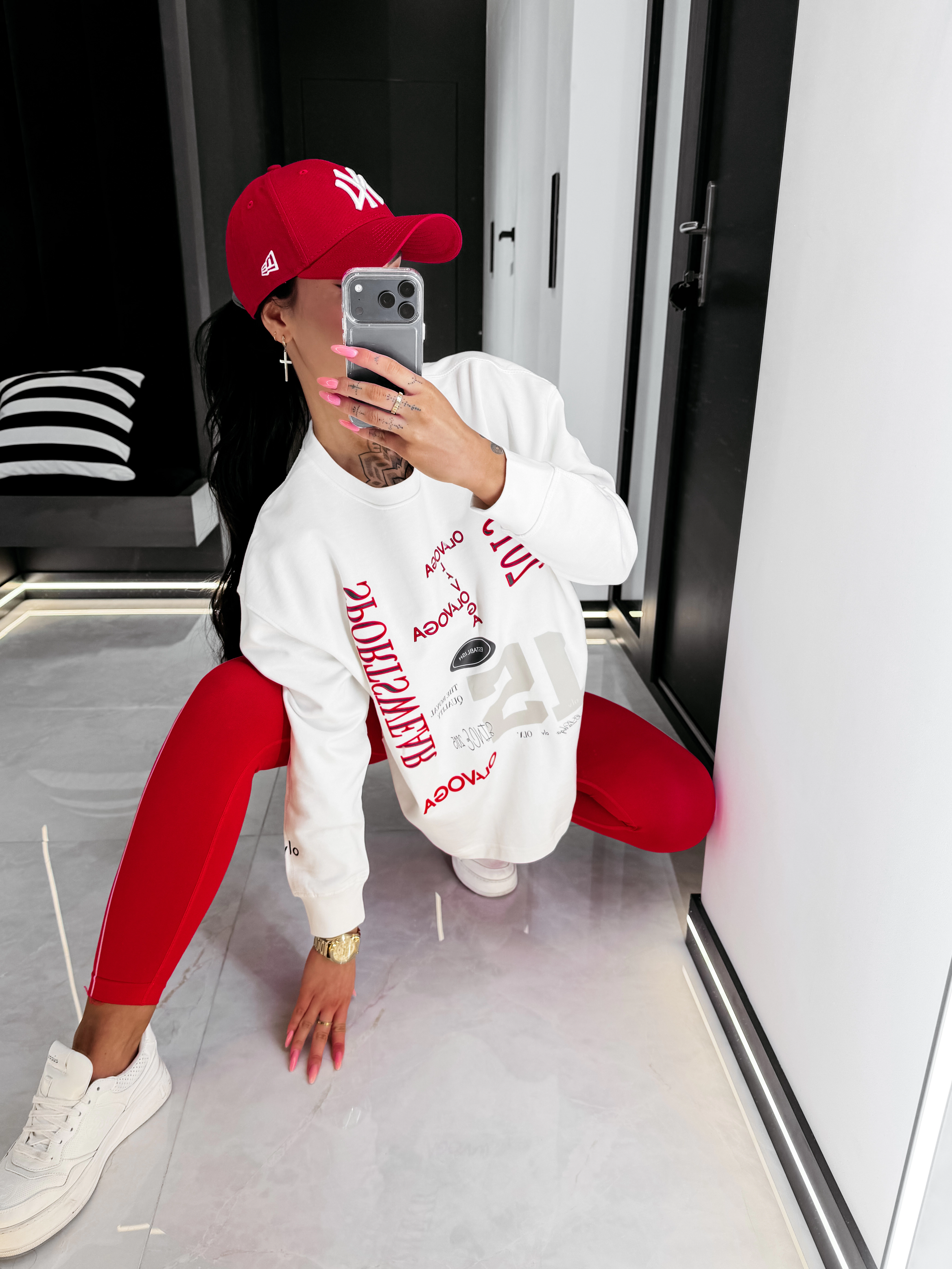 Women's sweatshirt OLAVOGA APARE - Ecru
