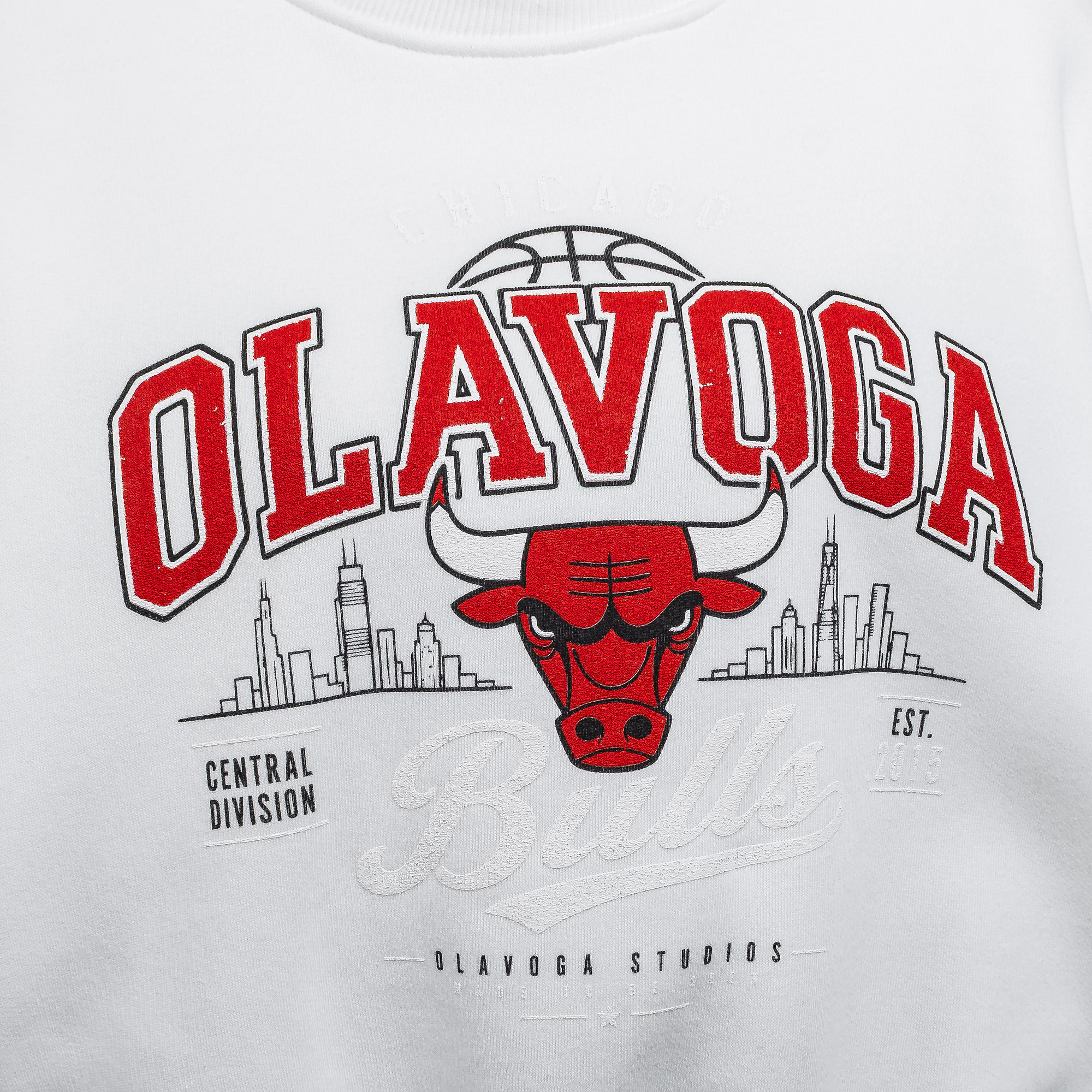 Bluza damska chicago bulls OLAVOGA FLANO - Ecru